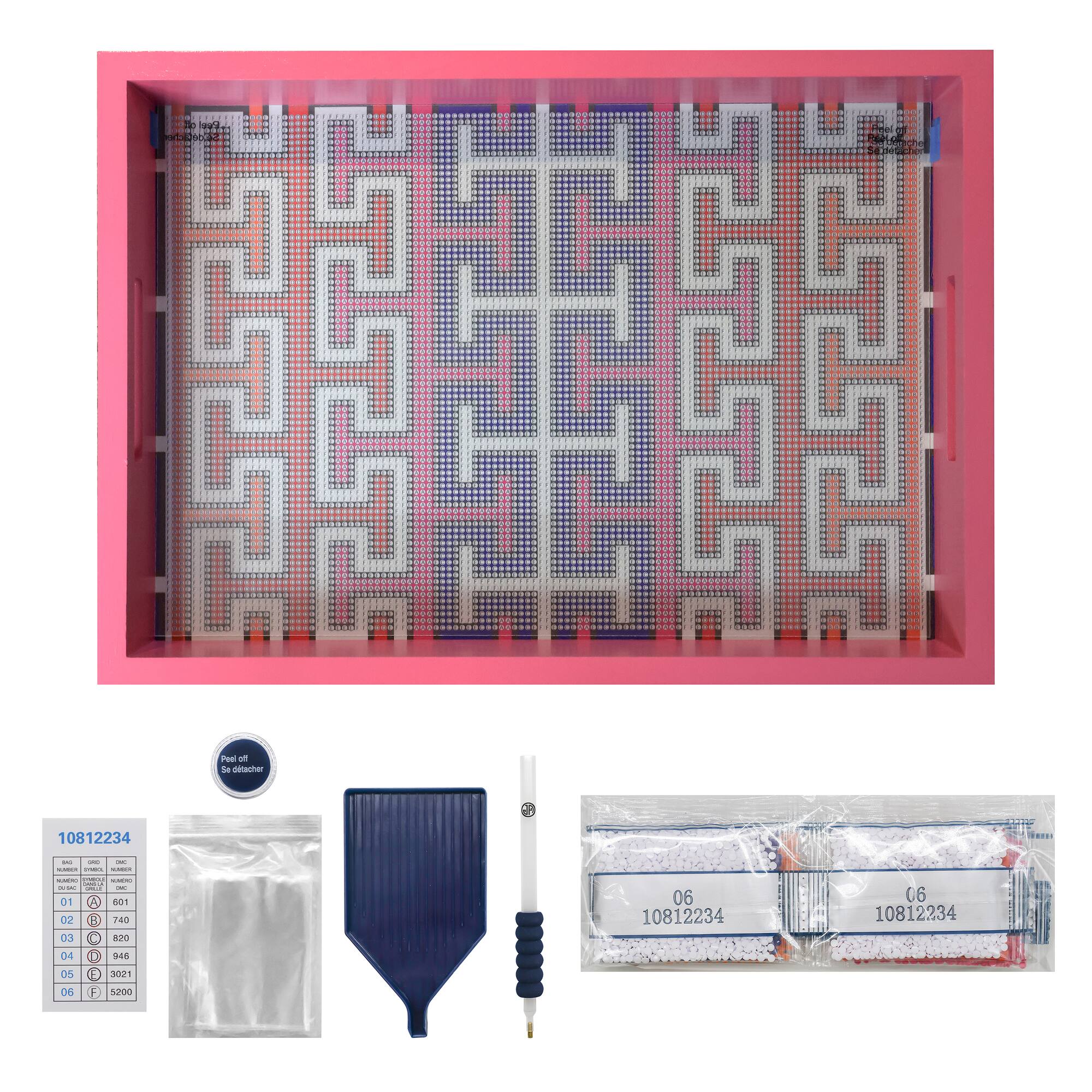 Jonathan Adler x Michaels 10" x 14" Red Key Diamond Art Tray Kit
